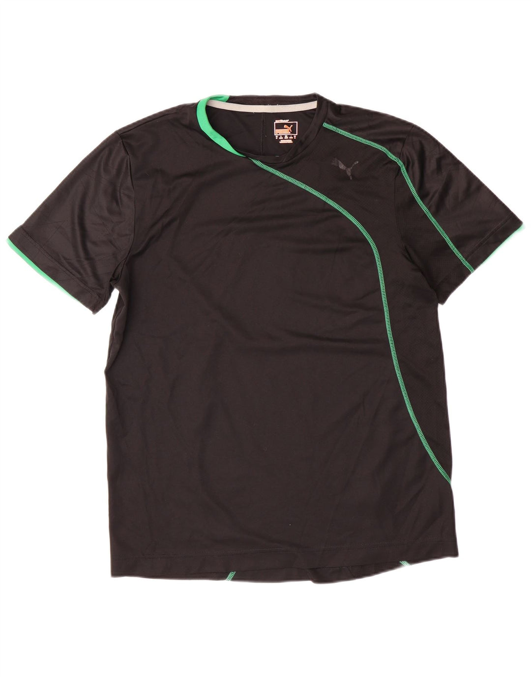 PUMA Mens T-Shirt Top Medium Black Polyester