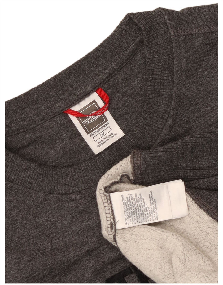 The North Face Mens Graphic Sweatshirt Jumper Small Grey Cotton