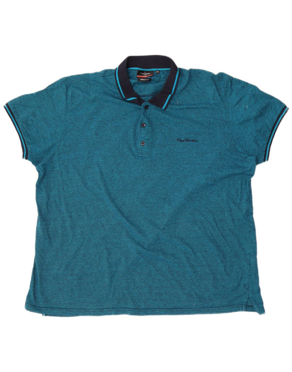 Pierre Cardin Mens Regular Fit Polo Shirt 3XL Blue Pinstripe Cotton