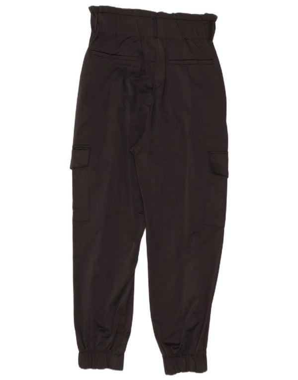 Zara Womens Joggers Cargo Trousers Medium W28 L26 Black