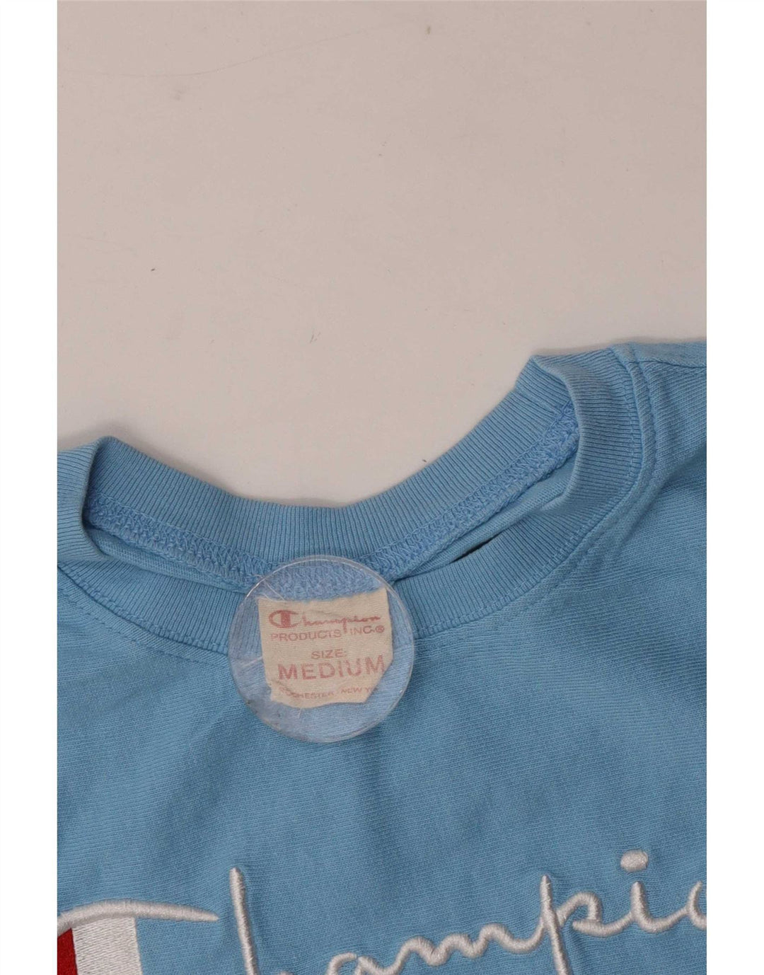 Champion Mens Graphic T-Shirt Top Medium Blue