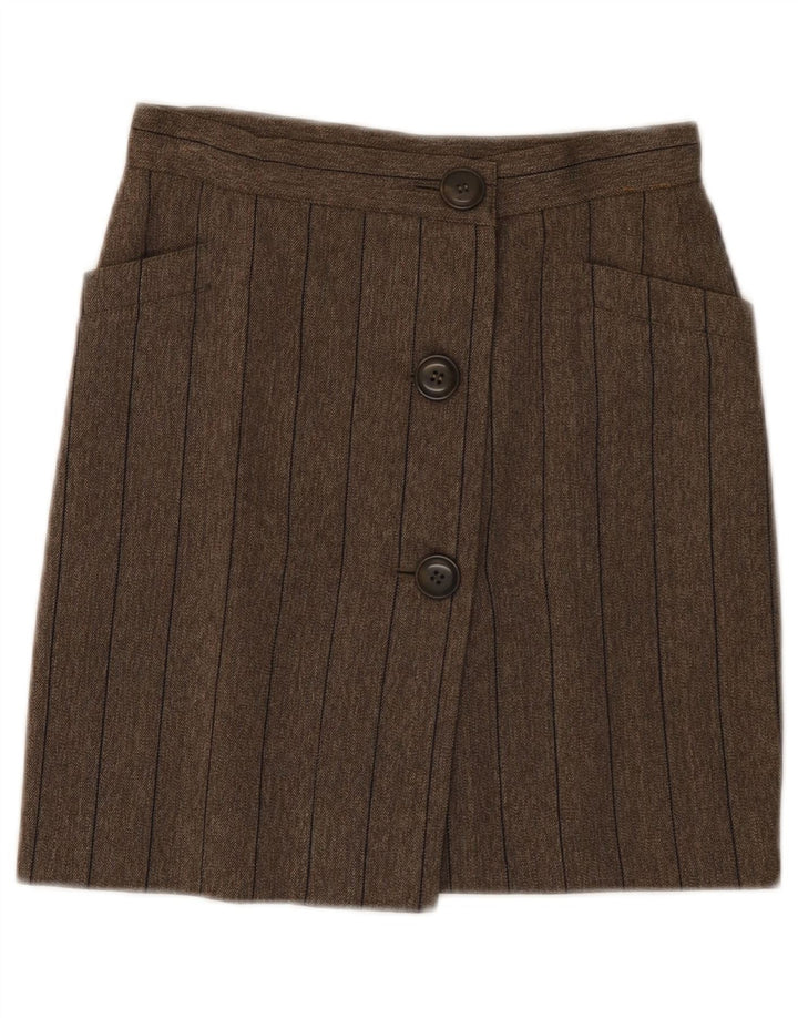 Krizia Womens Mini Skirt IT 40 Small W24 Brown Striped