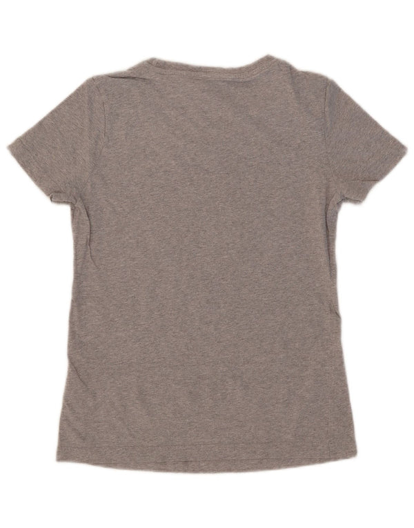 Adidas Womens Graphic T-Shirt Top UK 12/14 Medium Grey Cotton