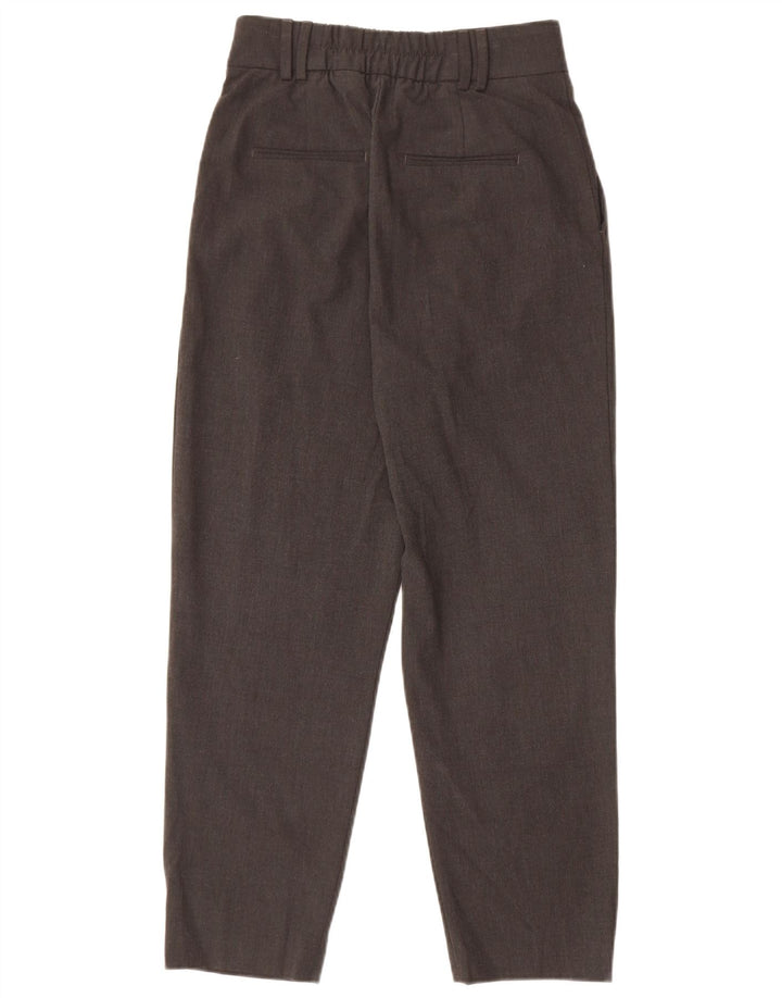 Zara Womens Pegged Chino Trousers EU 34 2XS W24 L26 Grey Polyester