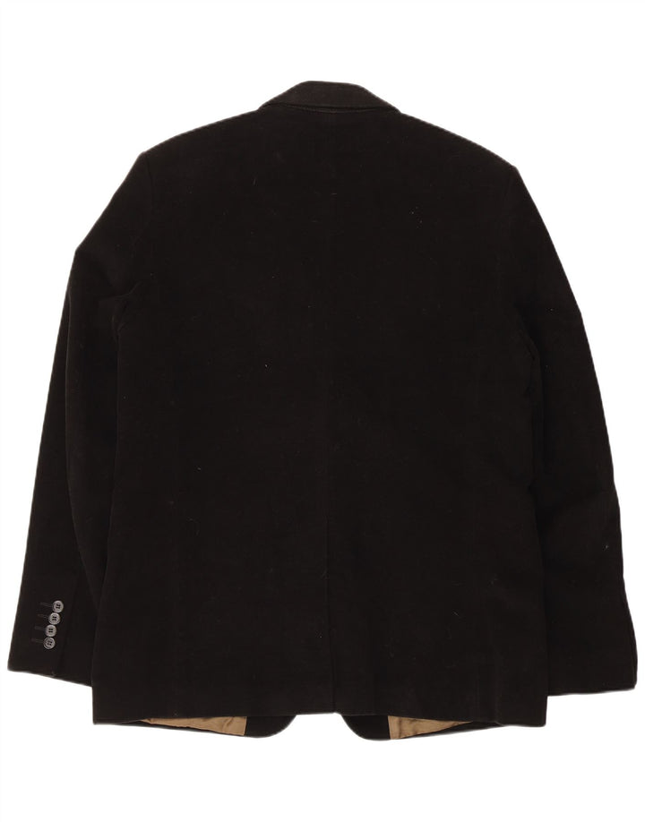 French Connection Mens 2 Button Blazer Jacket UK 42 XL Black Cotton
