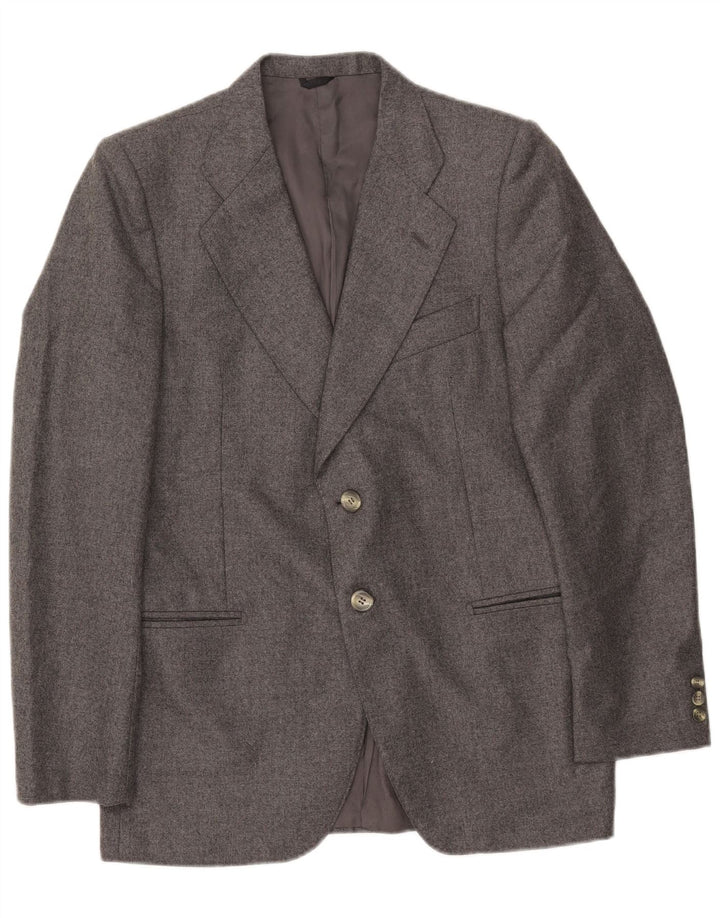 Cerruti 1881 Mens 2 Button Blazer Jacket UK 42 XL Grey Wool