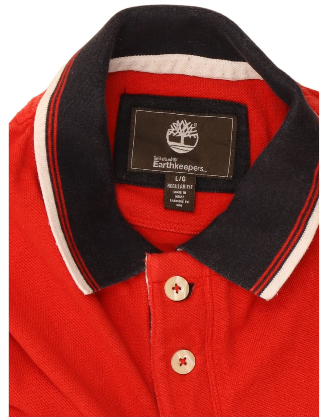 TIMBERLAND Mens Earthkeepers Polo Shirt Large Red