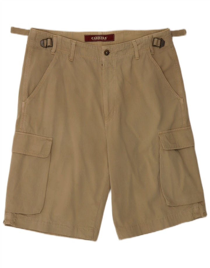 Carrera Mens Cargo Shorts IT 50 Large W34 Beige Cotton