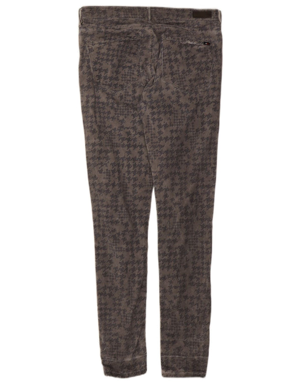 Tommy Hilfiger Womens Como LW Skinny Jeans W28 L32 Grey Houndstooth Cotton