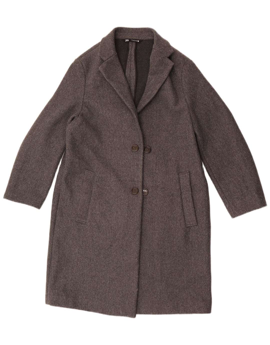 Zara Mens Overcoat UK 42 XL Grey