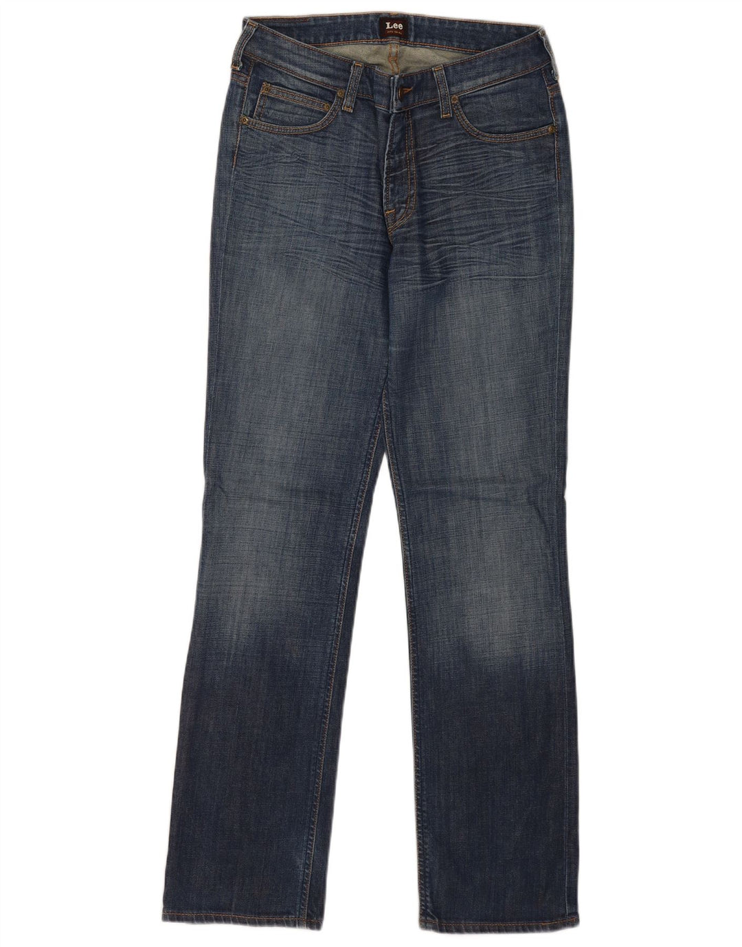 Lee Mens Marion Straight Jeans W30 L31 Blue Cotton