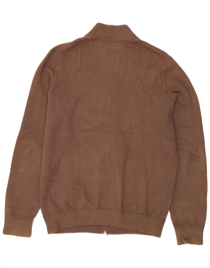 Massimo Dutti Mens Cardigan Sweater Large Brown Viscose