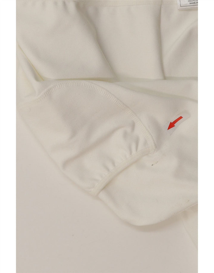 NIKE Womens Dri Fit Sport Shorts UK 12 Medium White Polyester