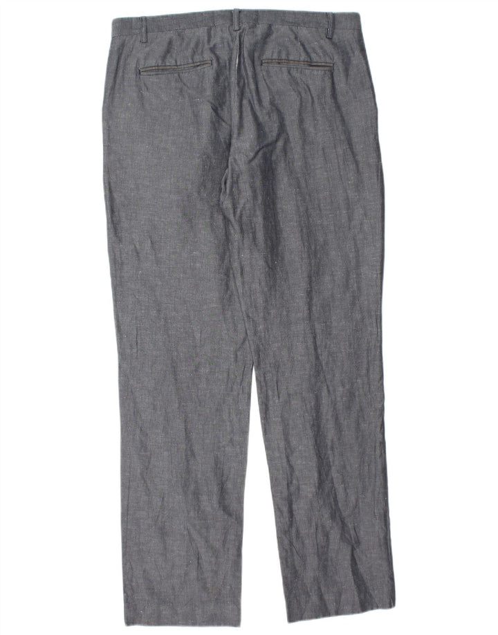 TED BAKER Mens Straight Chino Trousers W34 L32 Blue Cotton