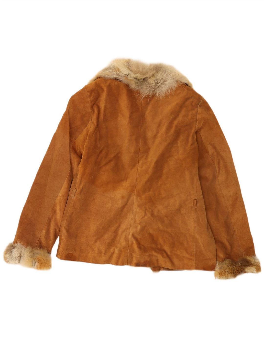 Conbipel Womens Suede Jacket IT 48 XL Beige Leather