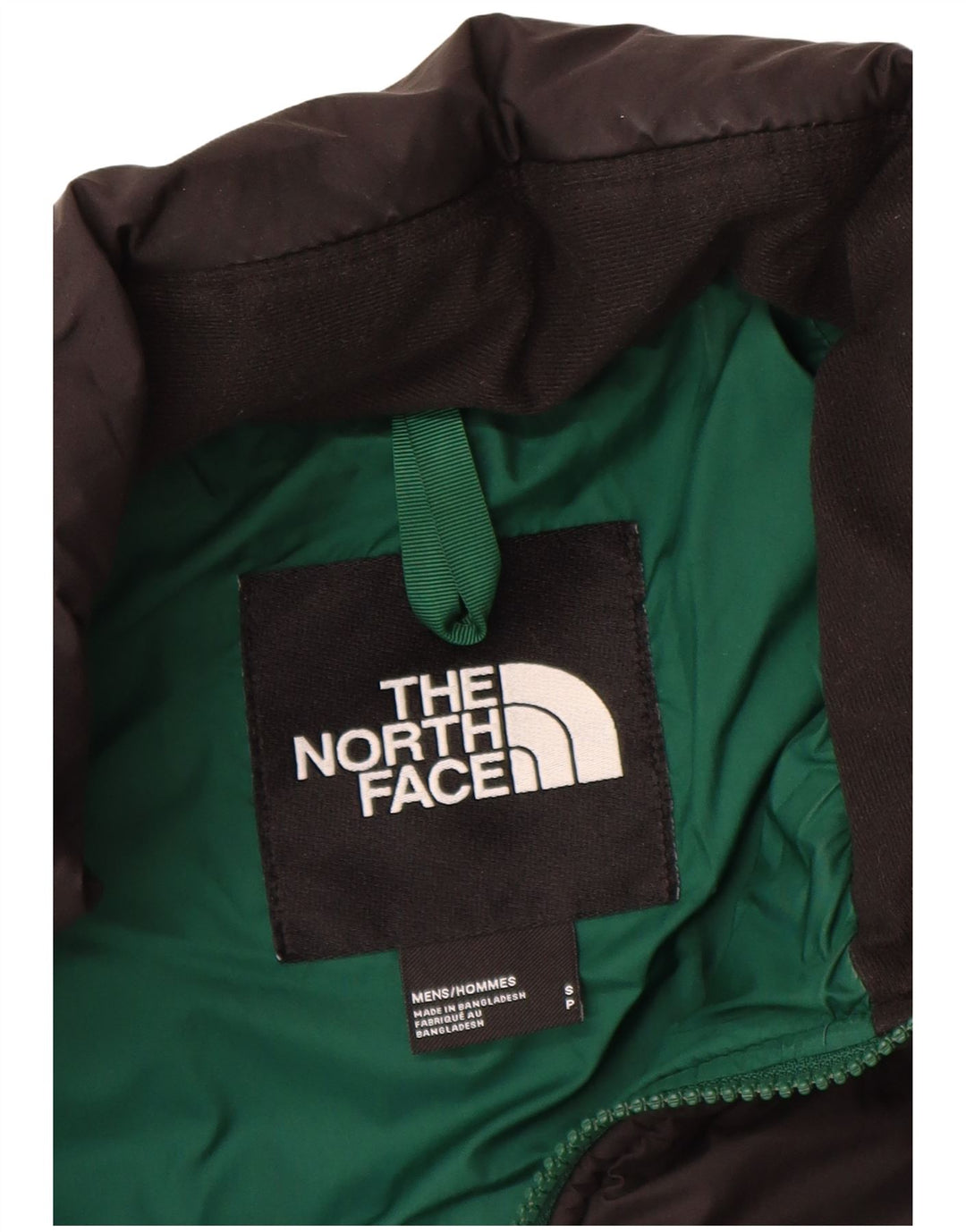 THE NORTH FACE Mens Padded Jacket UK 36 Small Green Colourblock Nylon