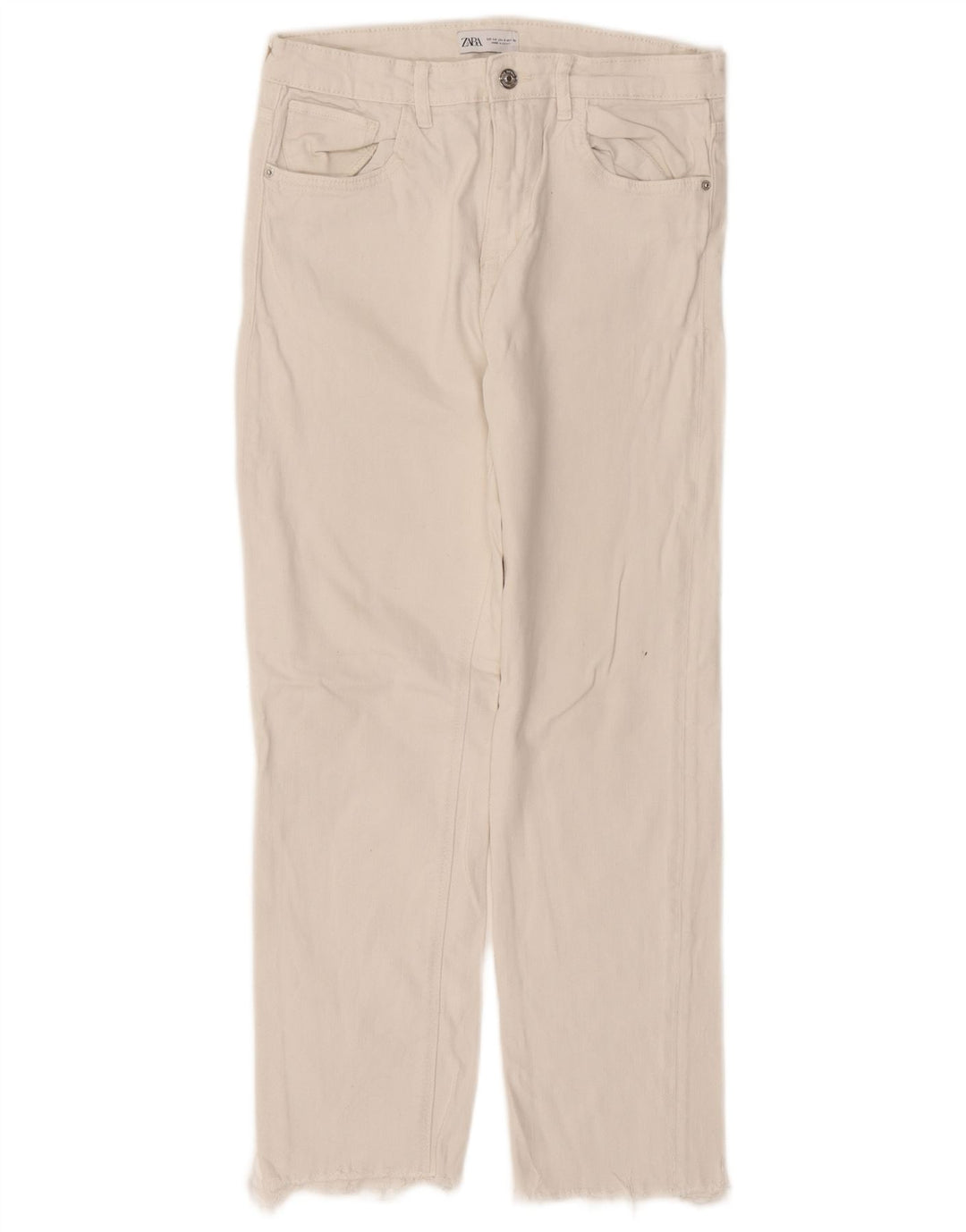 Zara Womens Straight Jeans EU 40 Medium W30 L27 White