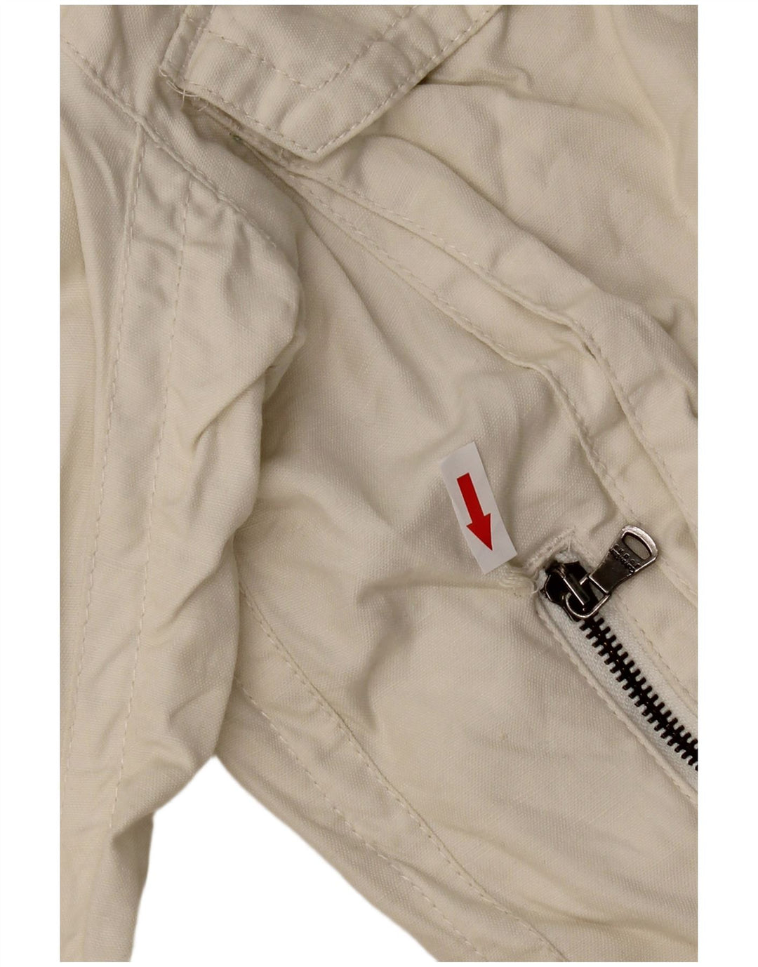 Calvin Klein Jeans Womens Utility Jacket UK 16 Large Off White Cotton