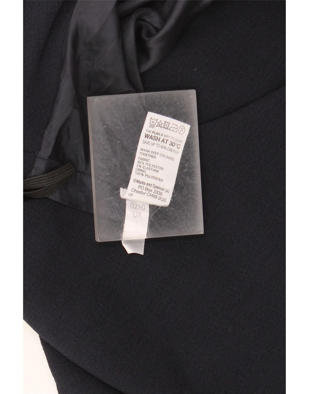 Marks & Spencer Womens A-Line Skirt UK 18 XL W40 Navy Blue Polyester