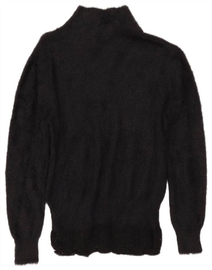 ZARA Womens Polo Neck Jumper Sweater UK 14 Medium Black