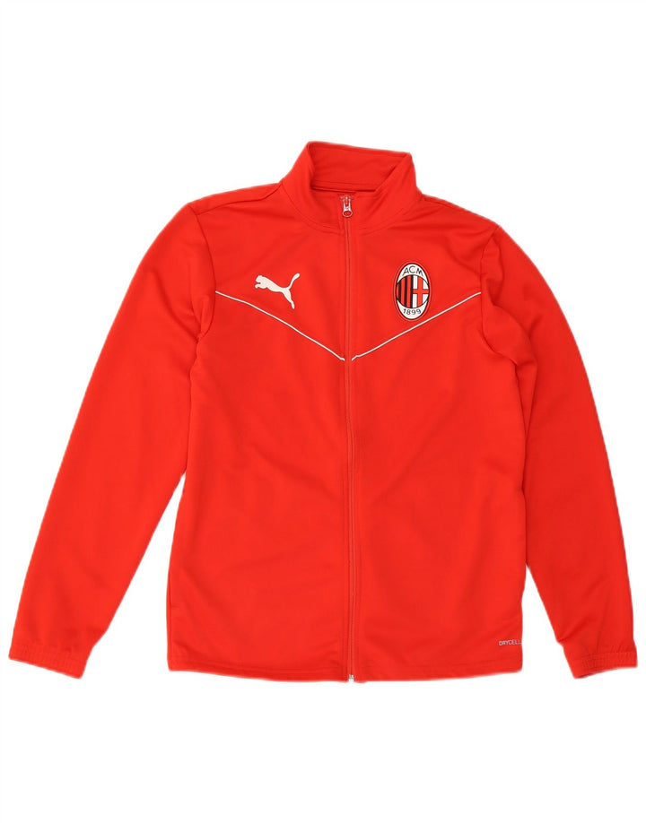Puma Boys AC Milan Graphic Tracksuit Top Jacket 13-14 Years Red Polyester