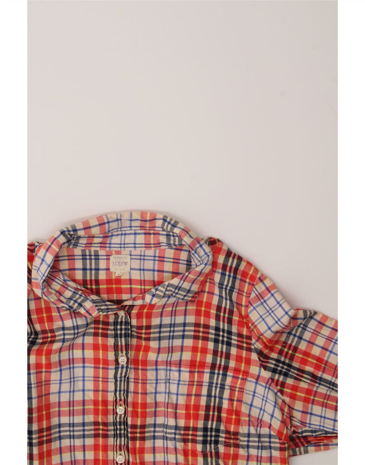 J. CREW Womens Crop Flannel Shirt UK 18 XL Red Check Vintage J. Crew and Second-Hand J. Crew from Messina Hembry 