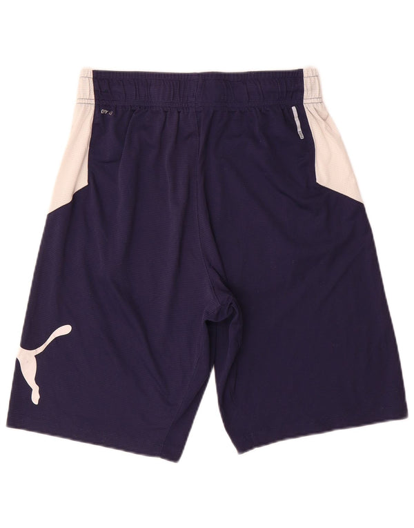 Puma Mens Graphic Sport Shorts Small  Navy Blue Colourblock