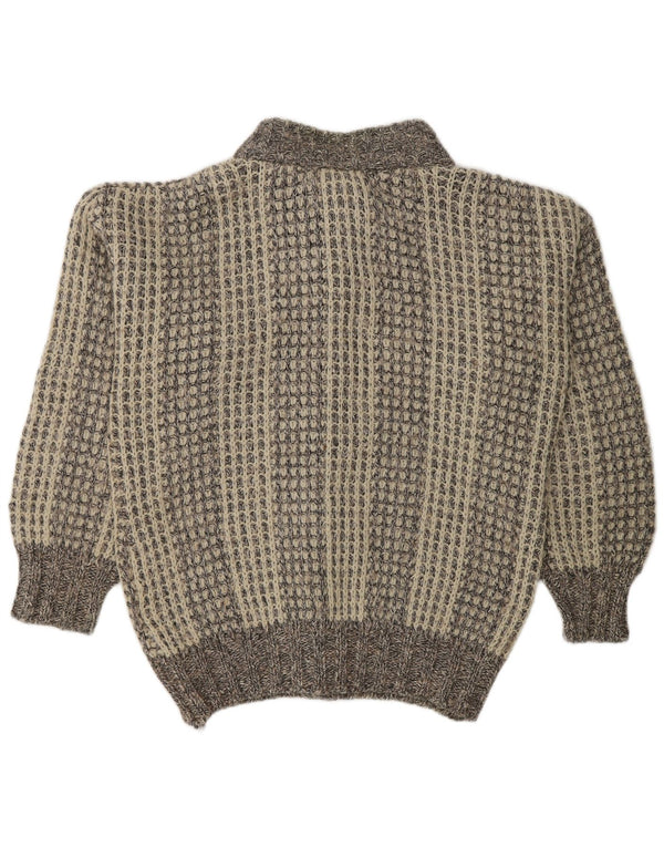Vintage Mens Cardigan Sweater XL Grey
