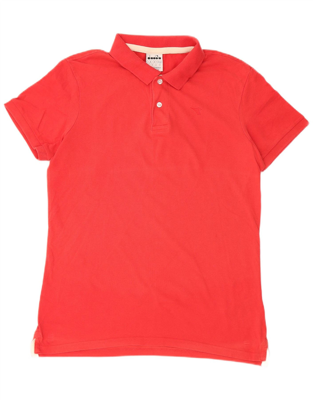 Diadora Mens Polo Shirt Large Red Cotton