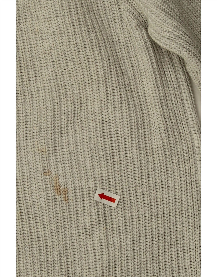Zara Mens Boat Neck Jumper Sweater Medium Grey