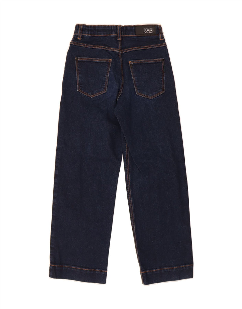 KARL LAGERFELD Girls Straight Jeans 9-10 Years W24 L24 Navy Blue Cotton Vintage Karl Lagerfeld and Second-Hand Karl Lagerfeld from Messina Hembry 