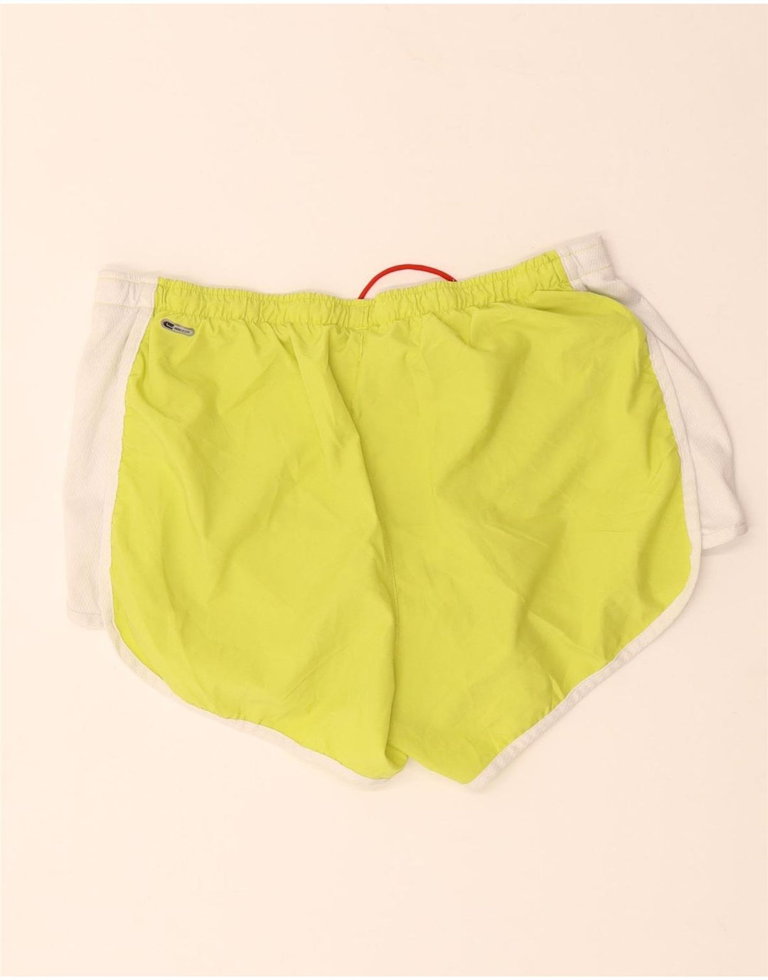 PUMA Womens Sport Shorts UK 14 Large Yellow Colourblock Polyester