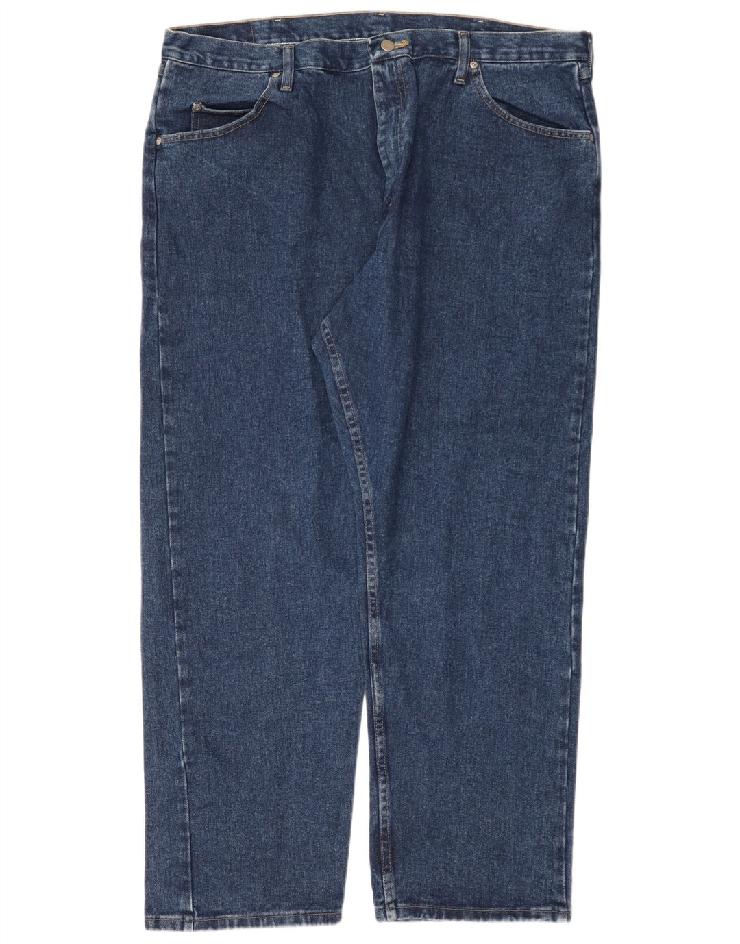 Wrangler Mens Straight Jeans W42 L30 Blue Cotton