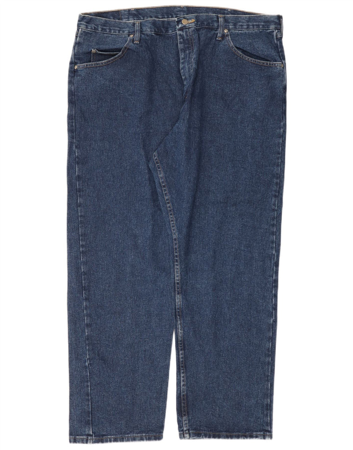 Wrangler Mens Straight Jeans W42 L30 Blue Cotton