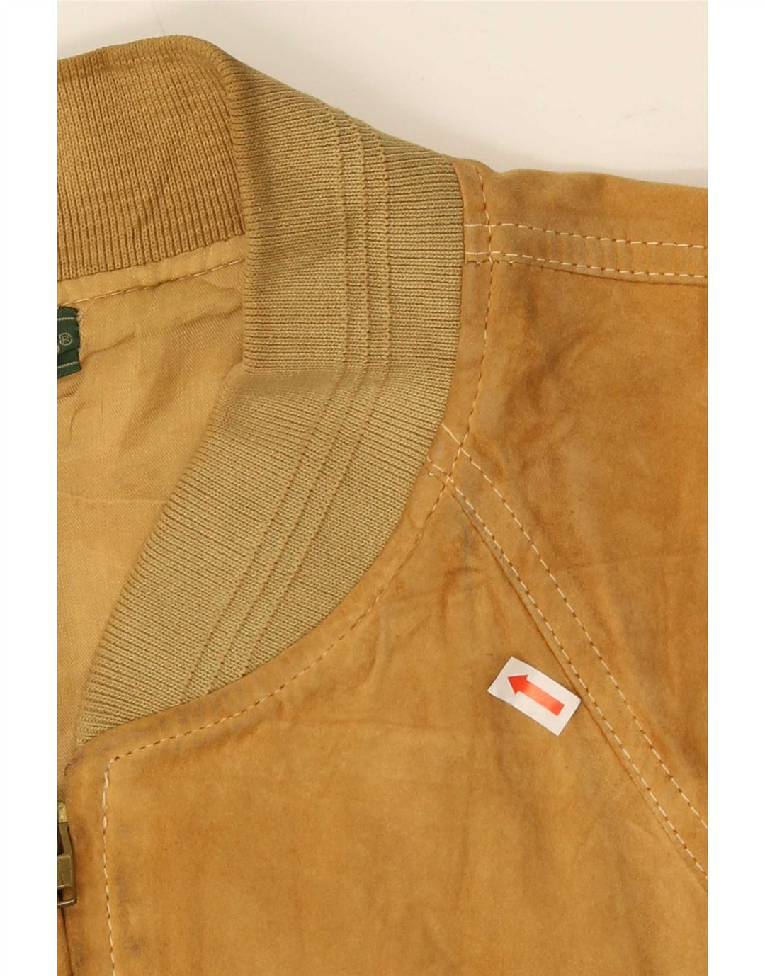 Vintage Mens Suede Bomber Jacket IT 50 Large Beige