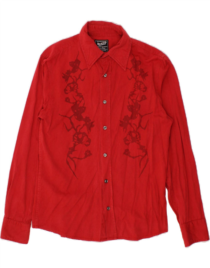 GAS Mens Abstract Pattern Shirt XL Red Cotton Vintage Gas and Second-Hand Gas from Messina Hembry 