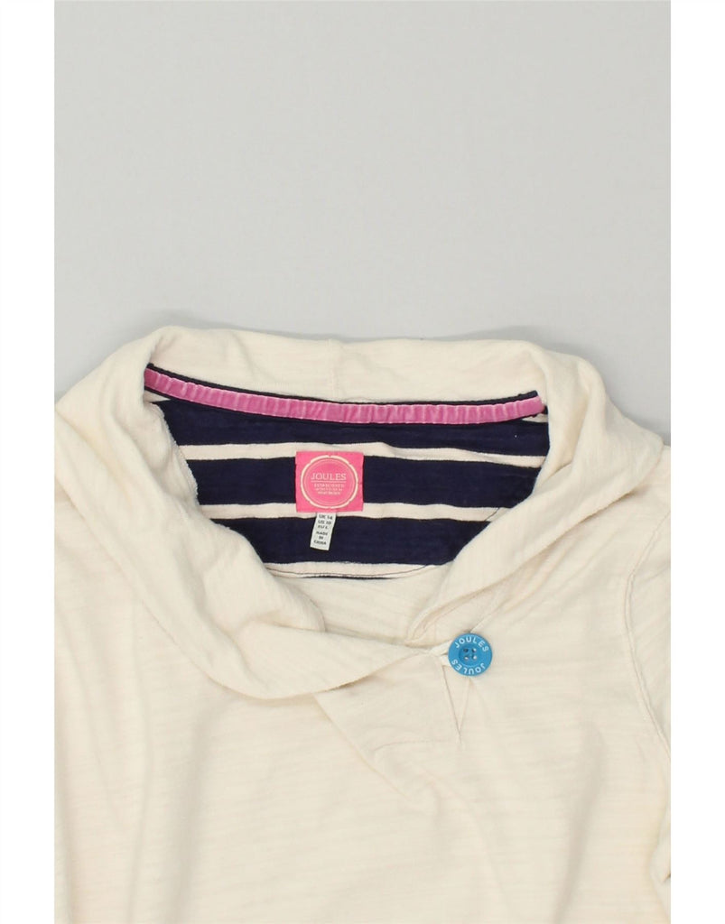 JOULES Womens Sweatshirt Jumper UK 10 Small  Off White Cotton | Vintage Joules | Thrift | Second-Hand Joules | Used Clothing | Messina Hembry 