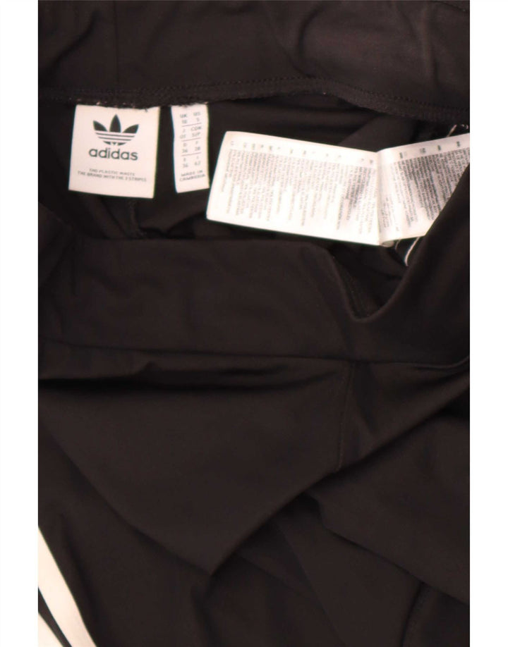 Adidas Womens Flare Tracksuit Trousers UK 10 Small Black Polyester