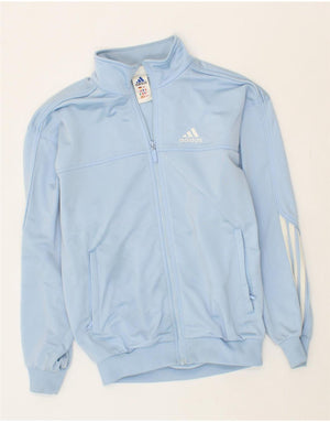 ADIDAS Mens Tracksuit Top Jacket UK 34 36 Small Blue Polyester Vintage Second Hand Clothing Online Messina Hembry