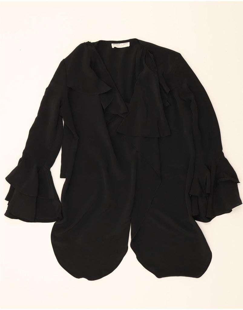 SPORTSTAFF Womens Oversized Asymmetric Cardigan Top UK 10 Small Black Vintage Sportstaff and Second-Hand Sportstaff from Messina Hembry 