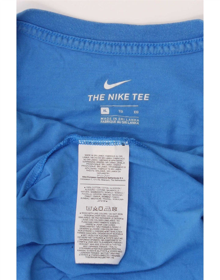 Nike Mens T-Shirt Top XL Blue Cotton