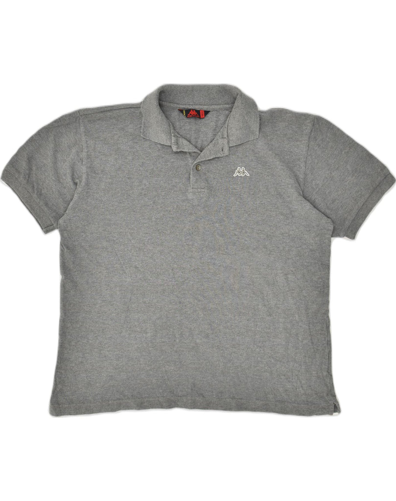 KAPPA Mens Polo Shirt Large Grey Cotton | Vintage Kappa | Thrift | Second-Hand Kappa | Used Clothing | Messina Hembry 