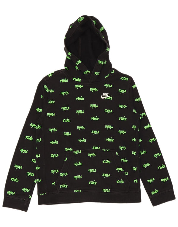 Nike Boys Graphic Standard Fit Hoodie Jumper 13-14 Years XL Black