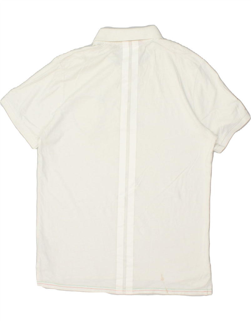 PUMA Mens Polo Shirt Medium White Cotton Vintage Puma and Second-Hand Puma from Messina Hembry 