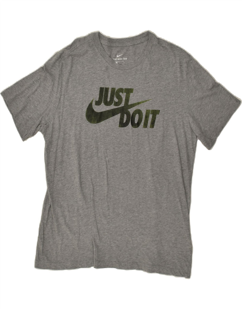 NIKE Mens Graphic T-Shirt Top Large Grey Cotton | Vintage Nike | Thrift | Second-Hand Nike | Used Clothing | Messina Hembry 