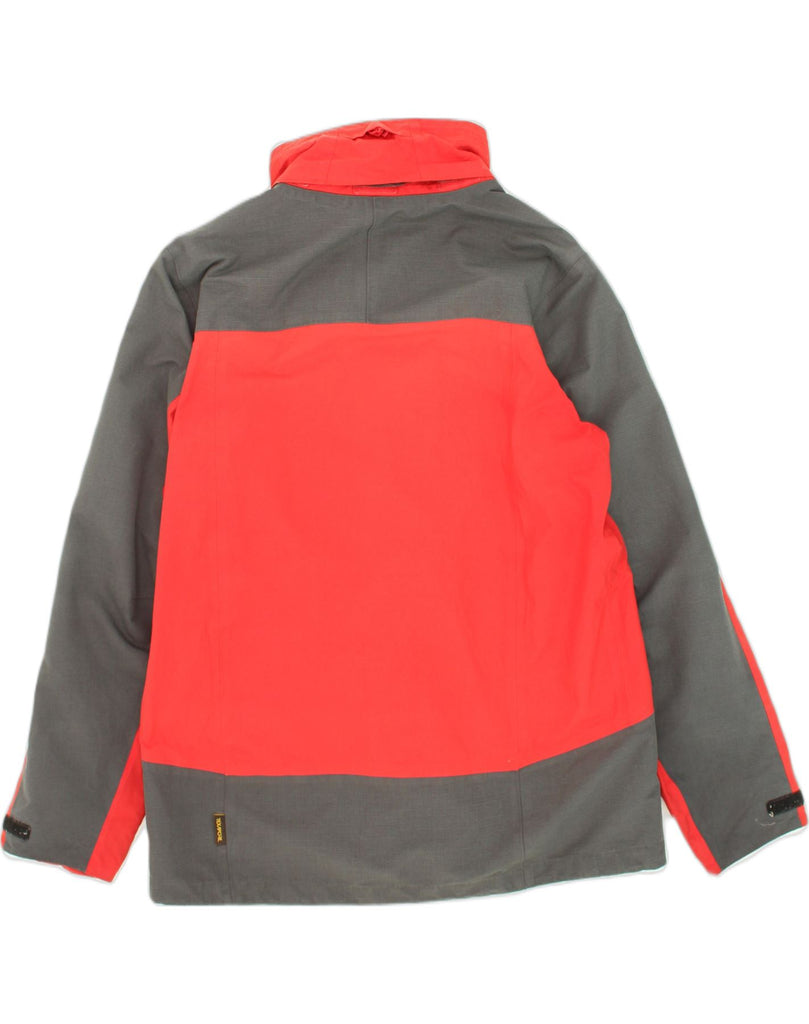 JACK WOLFSKIN Mens Rain Jacket UK 40/42 Large Red Colourblock Polyamide | Vintage Jack Wolfskin | Thrift | Second-Hand Jack Wolfskin | Used Clothing | Messina Hembry 