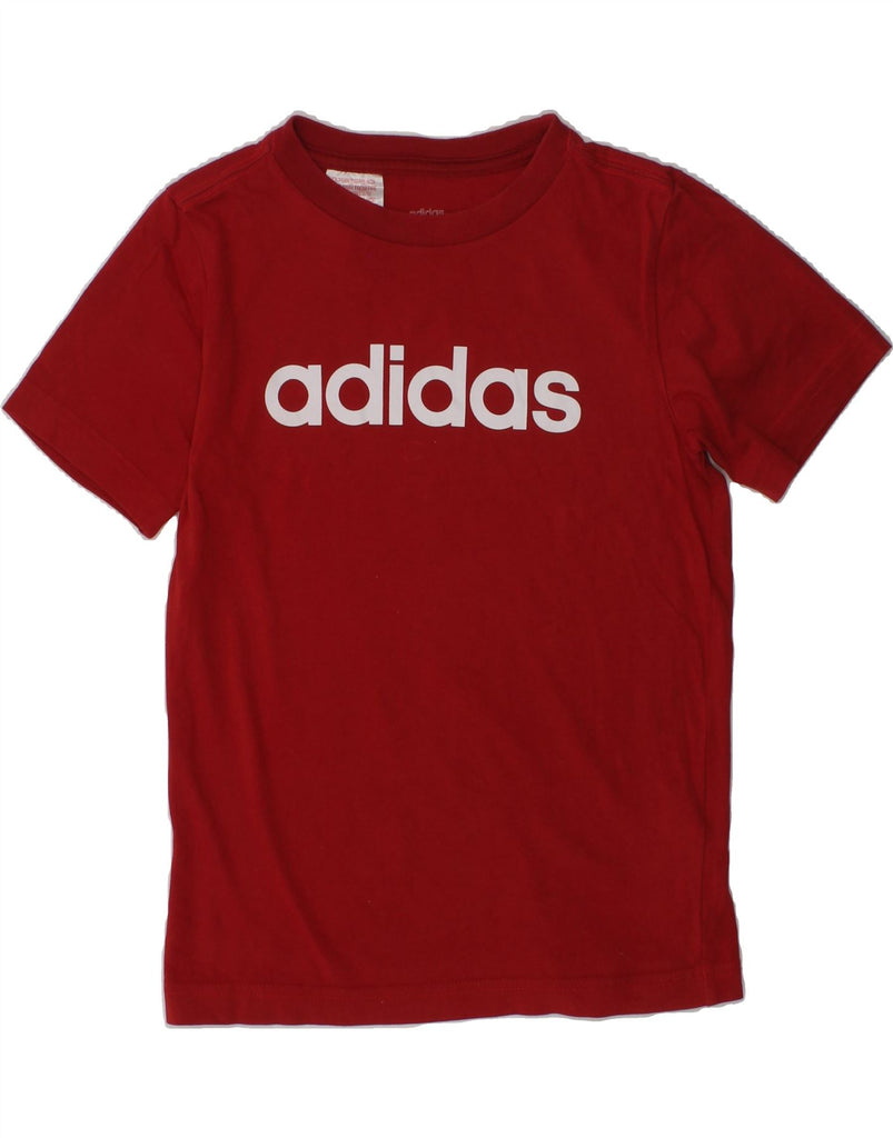 ADIDAS Boys Graphic T-Shirt Top 7-8 Years Red Cotton | Vintage Adidas | Thrift | Second-Hand Adidas | Used Clothing | Messina Hembry 