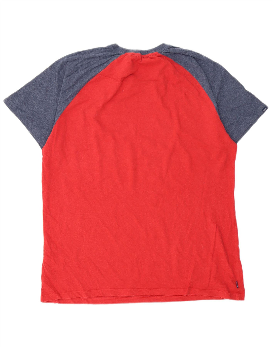 Superdry Mens T-Shirt Top 2XL Red Colourblock Cotton