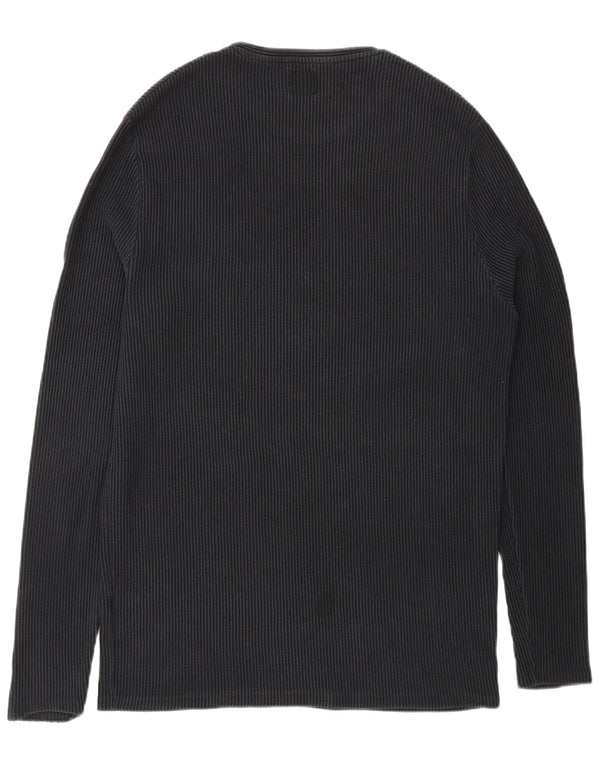 Zara Mens Crew Neck Jumper Sweater XL Black
