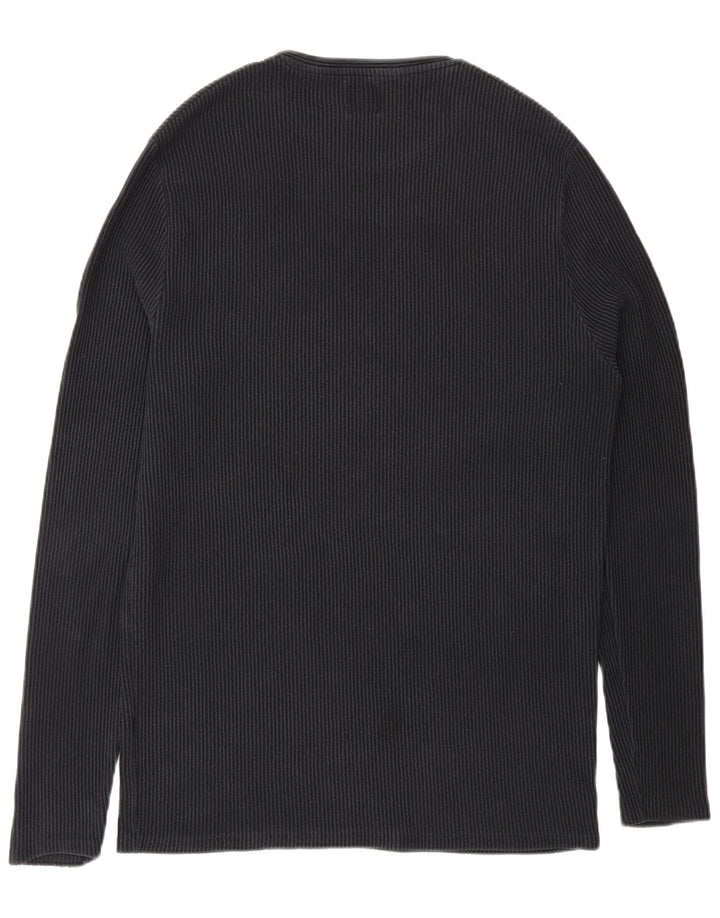 Zara Mens Crew Neck Jumper Sweater XL Black